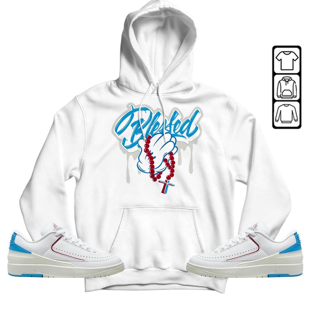 Blessed Drip Sneaker Shirt Match University To Chicago 2s, Jordan 2 Low Blue To Chicago MKO T-Shirt