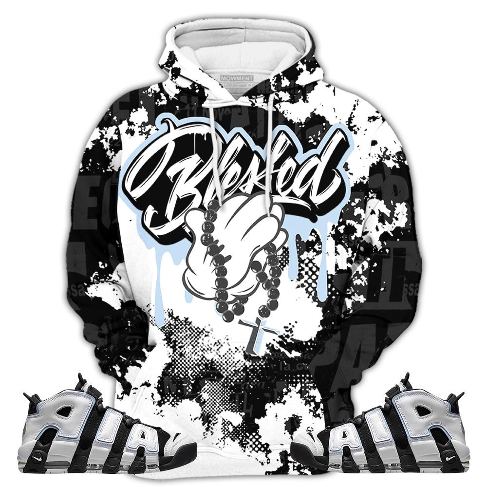 Blessed Drip Sneaker Shirt Match Uptempo Cobalt Bliss, Air More Uptempo Cobalt Bliss Hoodie Sweatshirt Tee All Over Print MKO Shirt