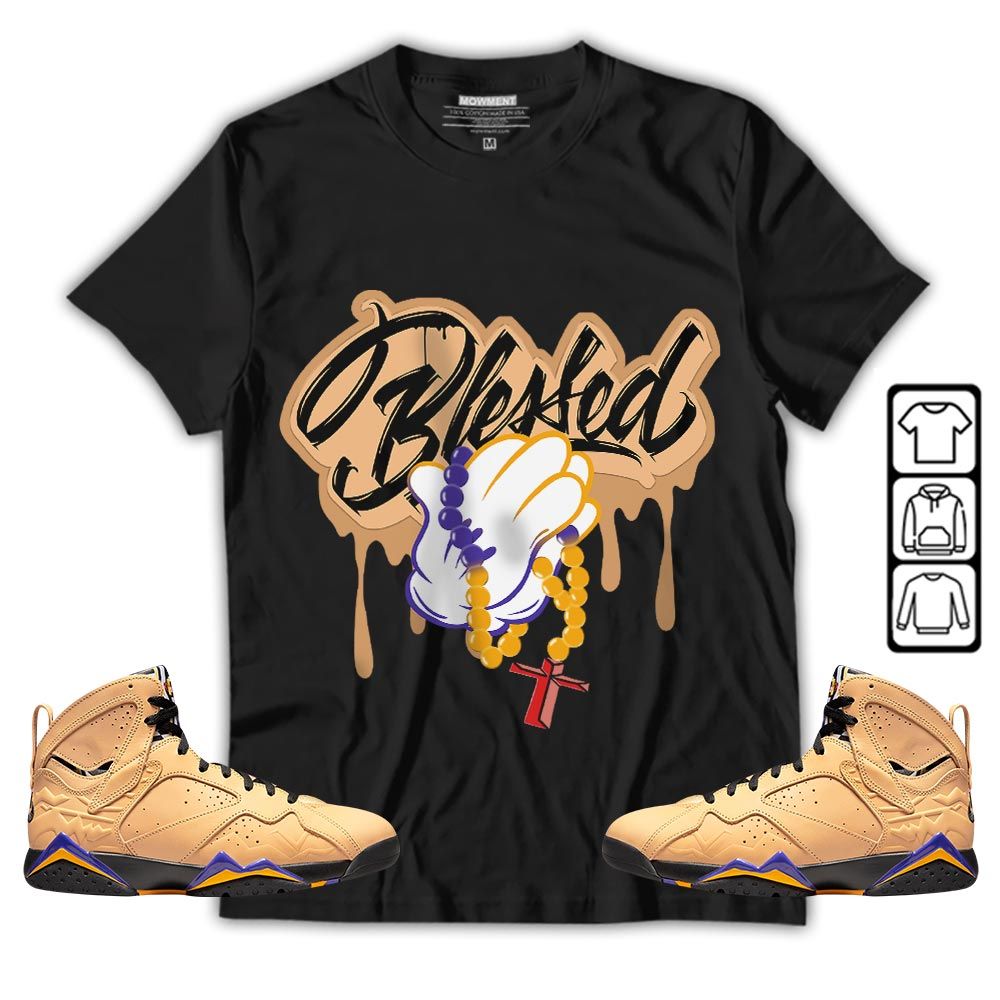 Blessed Drip Sneaker Shirt Match Vachetta Tan 7s, Jordan 7 SE Afrobeats MKO T-Shirt