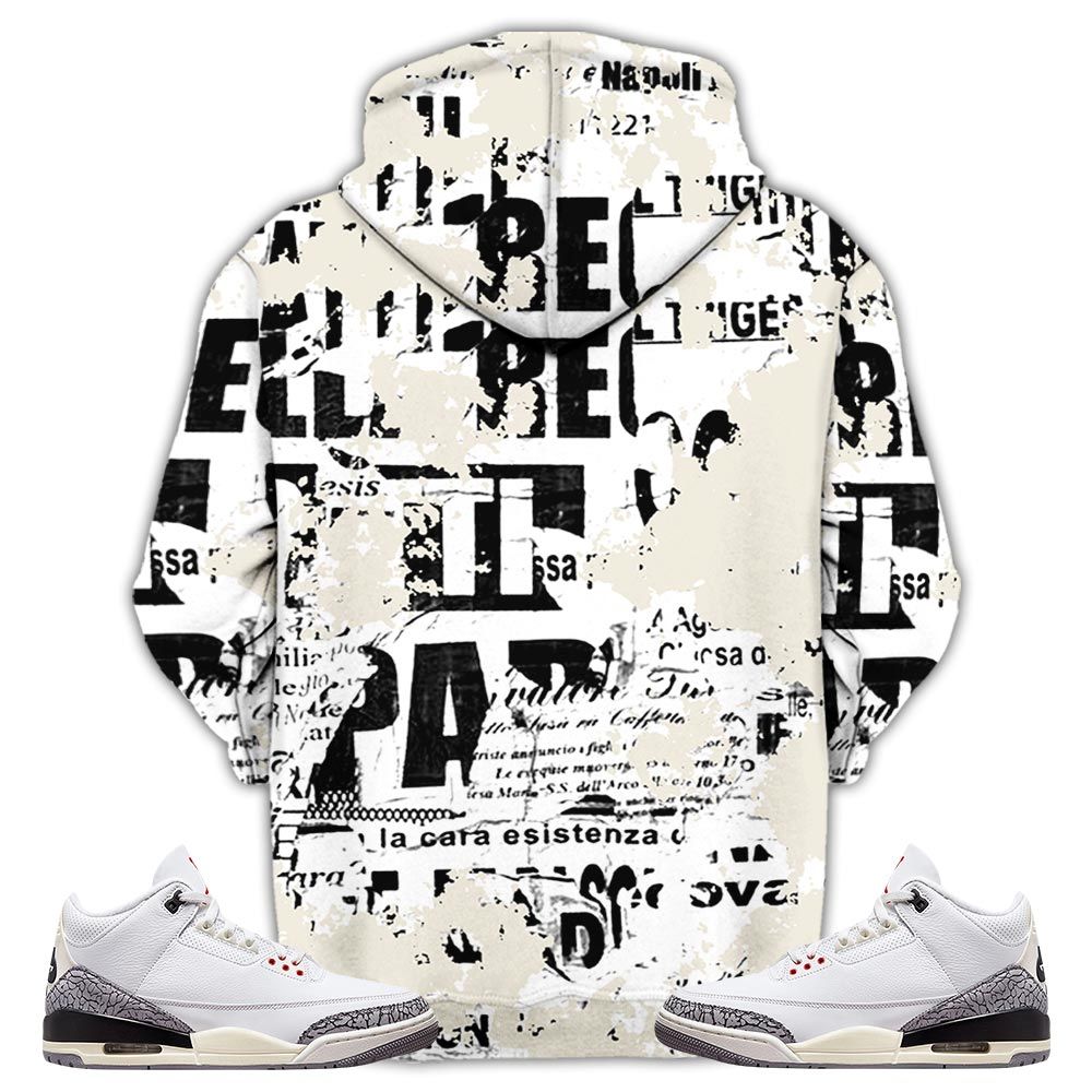 Blessed Drip Sneaker Shirt Match White Cement 3S, Jordan Retro 3 White Cement Hoodie Sweatshirt Tee All Over Print MKO Shirt