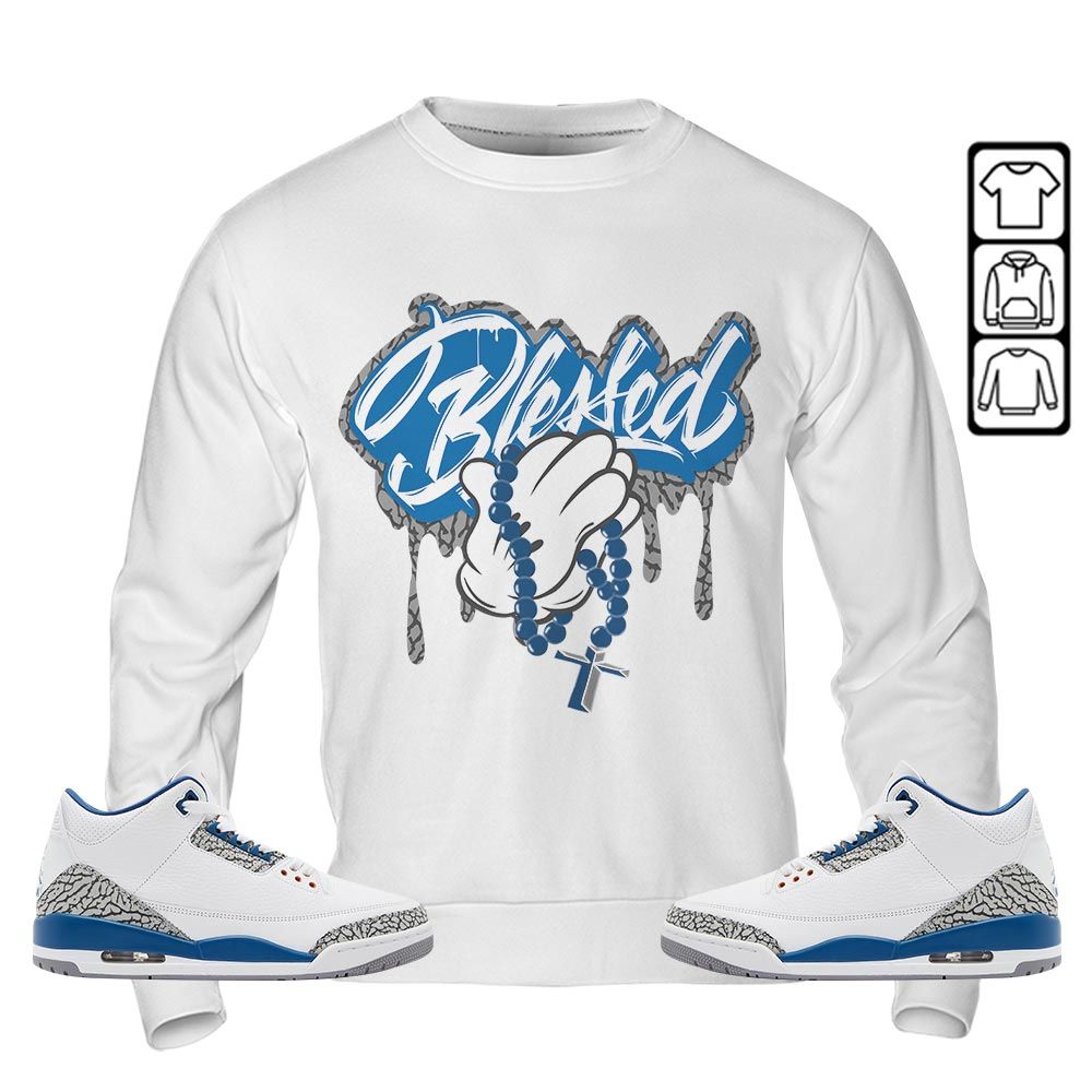 Blessed Drip Sneaker Shirt Match Wizards 3s, Jordan Retro 3 Wizards MKO T-Shirt Blessed Drip Sneaker Shirt Match Wizards 3s, Jordan Retro 3 Wizards MKO T-Shirt