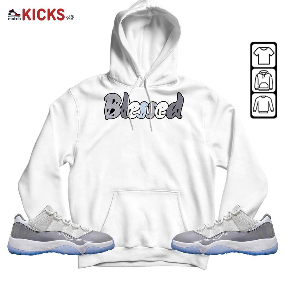 blessed Sneaker Shirt Match Cement Grey 11s, Jordan 11 Low Cement Grey MKO T-Shirt blessed Sneaker Shirt Match Cement Grey 11s, Jordan 11 Low Cement Grey MKO T-Shirt
