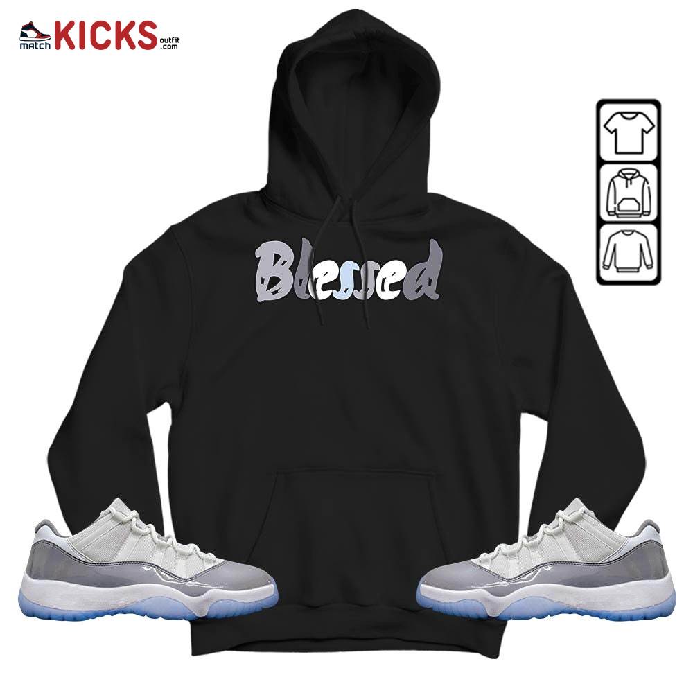 blessed Sneaker Shirt Match Cement Grey 11s, Jordan 11 Low Cement Grey MKO T-Shirt blessed Sneaker Shirt Match Cement Grey 11s, Jordan 11 Low Cement Grey MKO T-Shirt