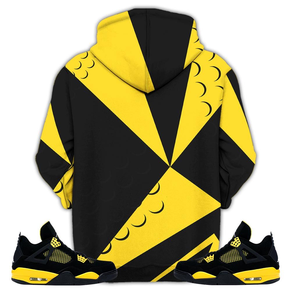 Blm Melanin 90S Sneaker Shirt Match 2023 Thunder 4S, Jordan Retro 4 Thunder Hoodie Sweatshirt Tee All Over Print MKO Shirt
