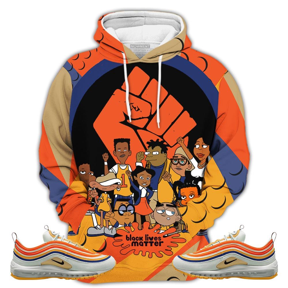 Blm Melanin 90S Sneaker Shirt Match Max 97 Frank Rudy, Air Max 97 Se Air Pressure Hoodie Sweatshirt Tee All Over Print MKO Shirt