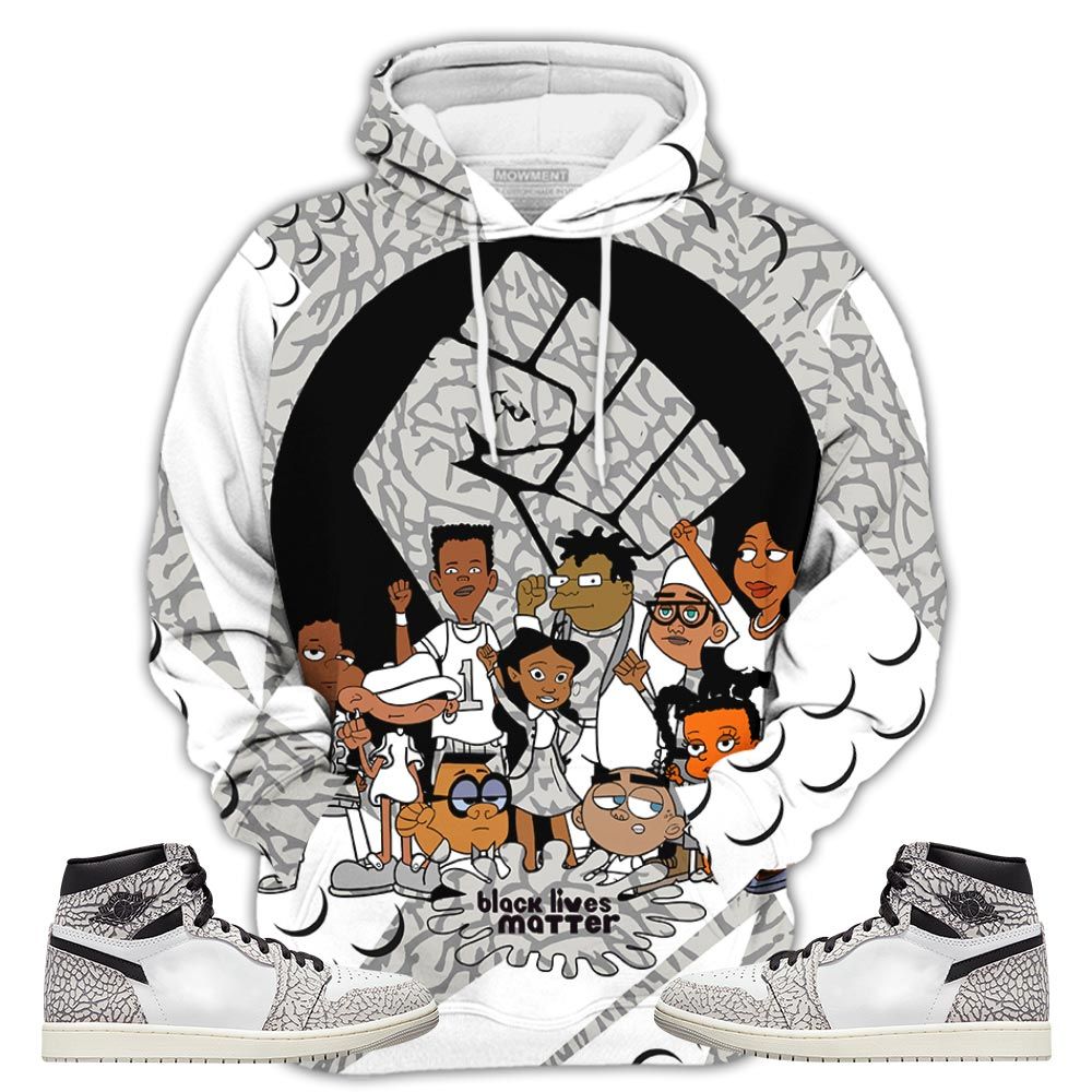 Blm Melanin 90S Sneaker Shirt Match Og Elephant 1S, Jordan 1 White Cement Hoodie Sweatshirt Tee All Over Print MKO Shirt Blm Melanin 90S Sneaker Shirt Match Og Elephant 1S, Jordan 1 White Cement Hoodie Sweatshirt Tee All Over Print MKO Shirt