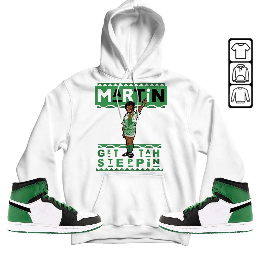 BLM Melanin Kids 90s Martin Tv Sneaker Shirt Match Lucky Green 1s, Jordan 1 Lucky Green MKO T-Shirt