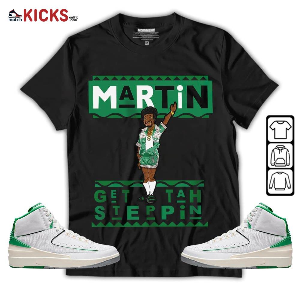 BLM Melanin Kids 90s Martin Tv Sneaker Shirt Match Lucky Green 2s, Jordan 2 Lucky Green MKO T-Shirt