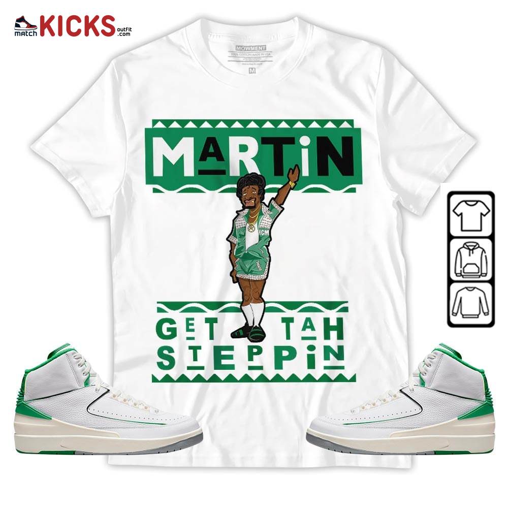 BLM Melanin Kids 90s Martin Tv Sneaker Shirt Match Lucky Green 2s, Jordan 2 Lucky Green MKO T-Shirt
