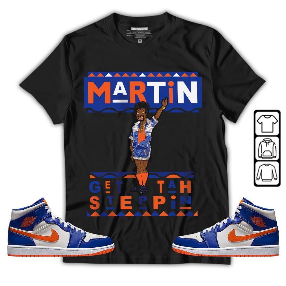 BLM Melanin Kids 90s Martin Tv Sneaker Shirt Match Mid Knicks 1s, Jordan 1 Mid Knicks MKO T-Shirt BLM Melanin Kids 90s Martin Tv Sneaker Shirt Match Mid Knicks 1s, Jordan 1 Mid Knicks MKO T-Shirt