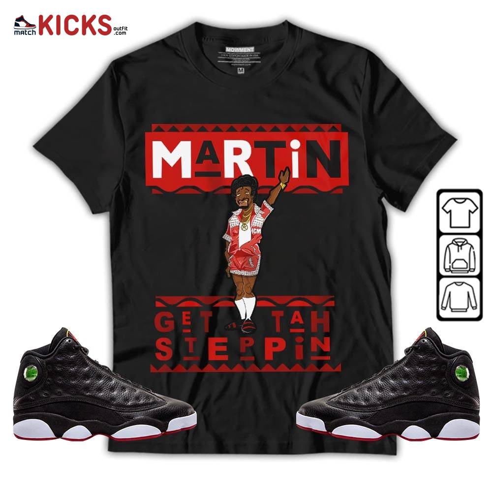 BLM Melanin Kids 90s Martin Tv Sneaker Shirt Match Retro Playoffs 13s, Jordan 13 Playoffs MKO T-Shirt