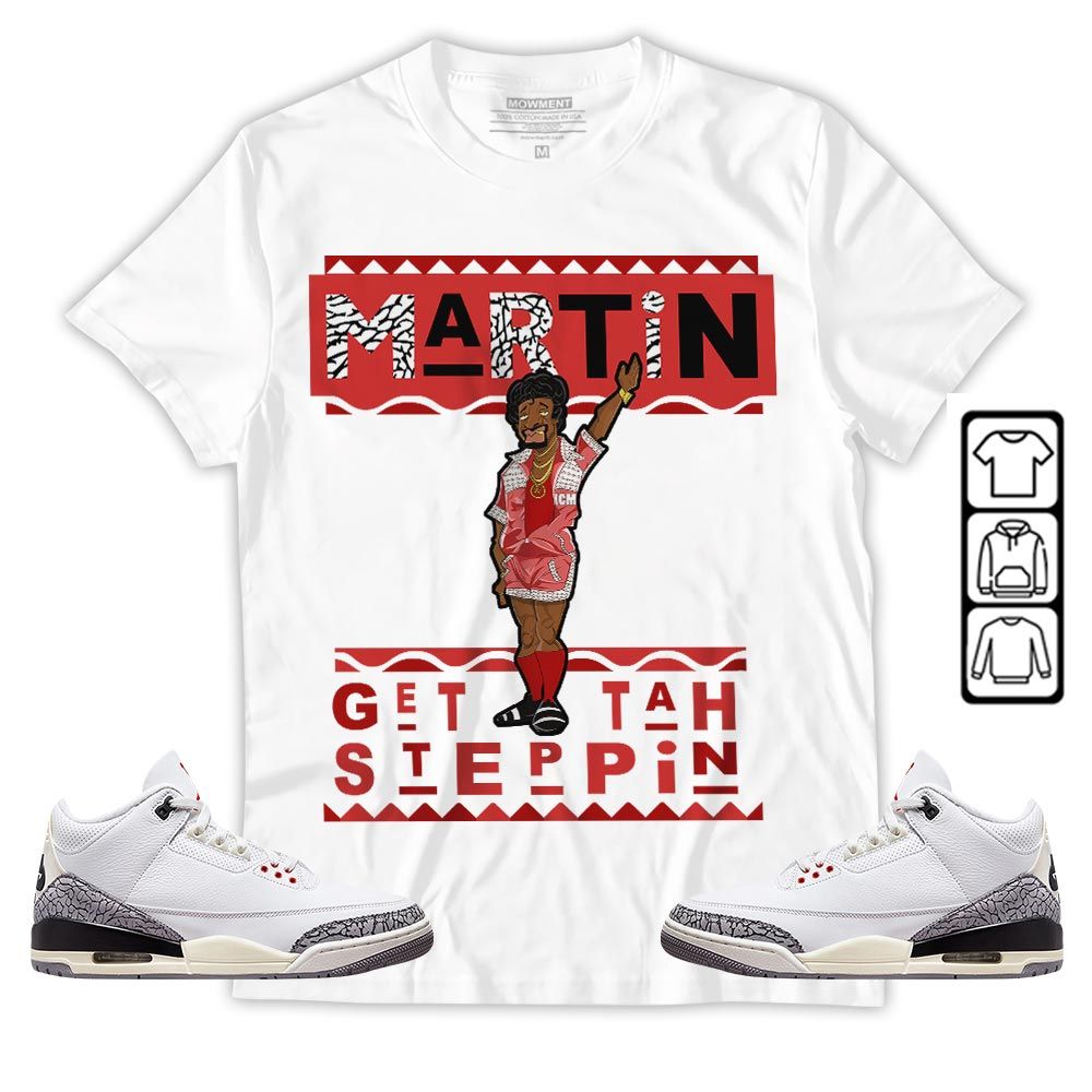 BLM Melanin Kids 90s Martin Tv Sneaker Shirt Match White Cement 3s, Jordan Retro 3 White Cement MKO T-Shirt BLM Melanin Kids 90s Martin Tv Sneaker Shirt Match White Cement 3s, Jordan Retro 3 White Cement MKO T-Shirt