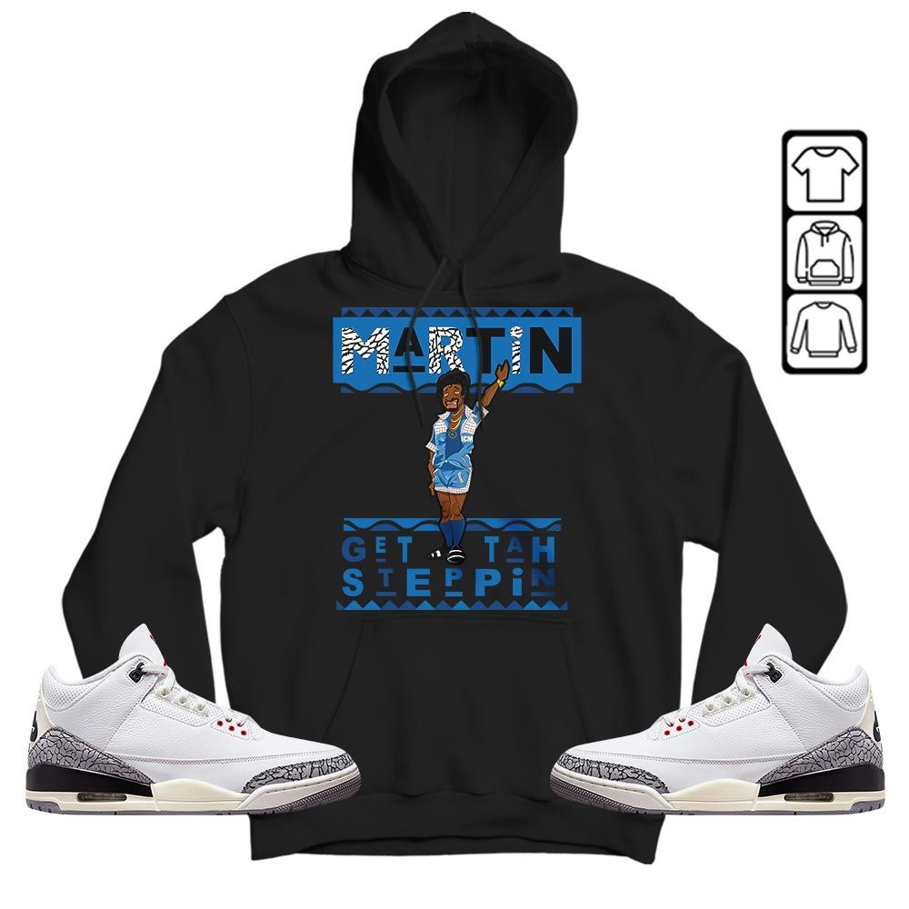 BLM Melanin Kids 90s Martin Tv Sneaker Shirt Match Wizards 3s, Jordan Retro 3 Wizards MKO Hoodie