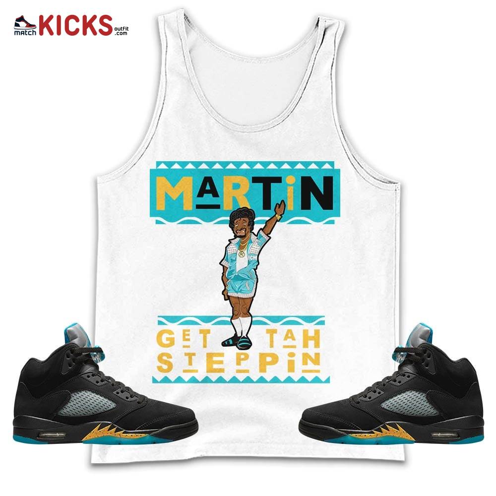 BLM Melanin Sneaker Shirt Match 2023 Retro Aqua 5s, Jordan 5 Aqua MKO Tank Top