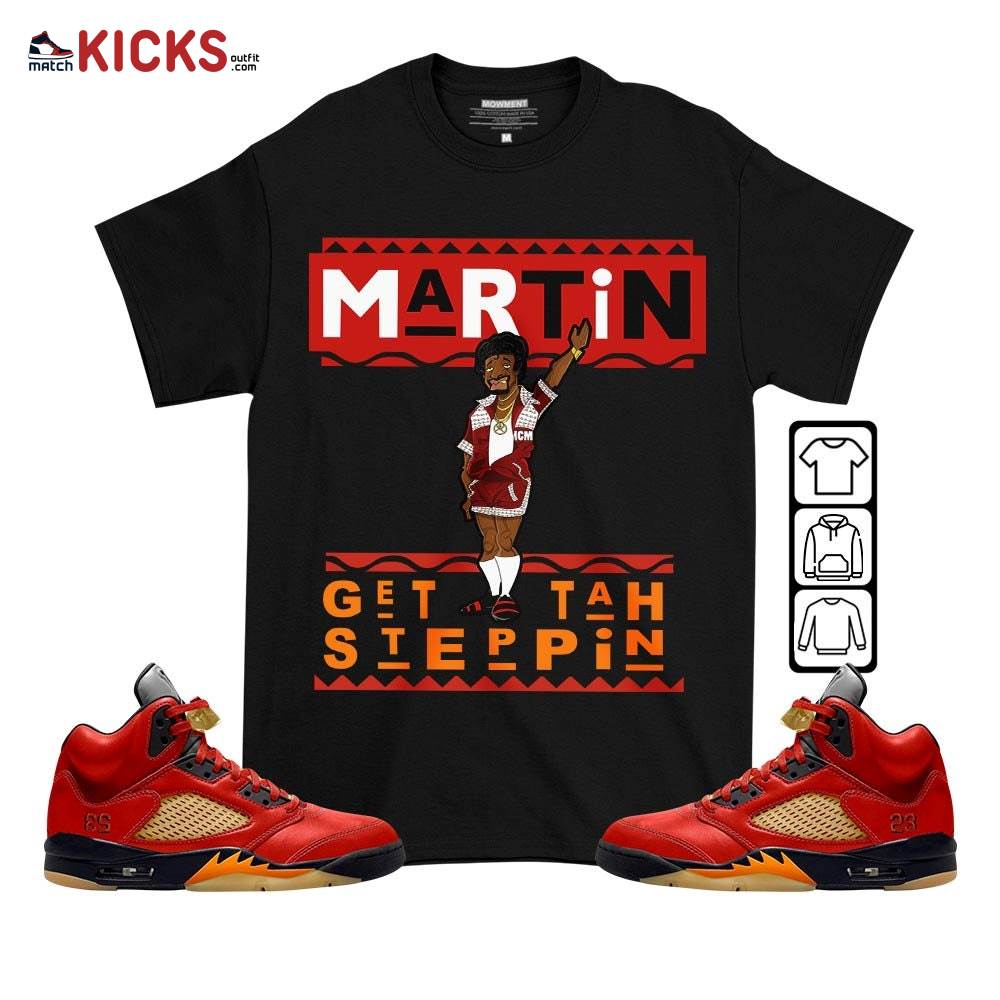 BLM Melanin Sneaker Shirt Match 5 Dunk On Mars, Jordan 5 Mars For Her MKO T-Shirt