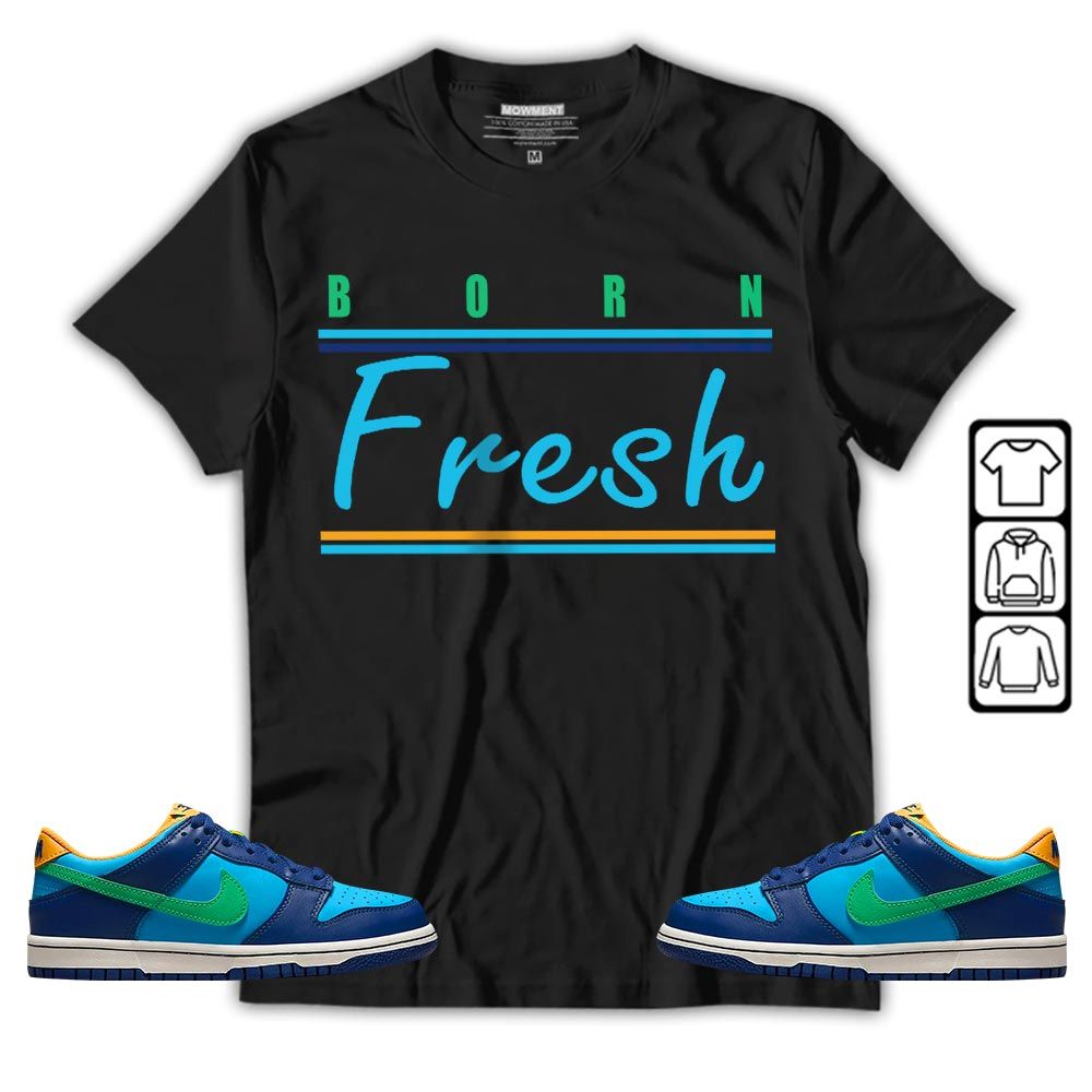 Born Fresh Heads Basketball Sneaker Shirt Match Dunk Low GS Kyrie, Dunk Low GS Electric Algae MKO T-Shirt
