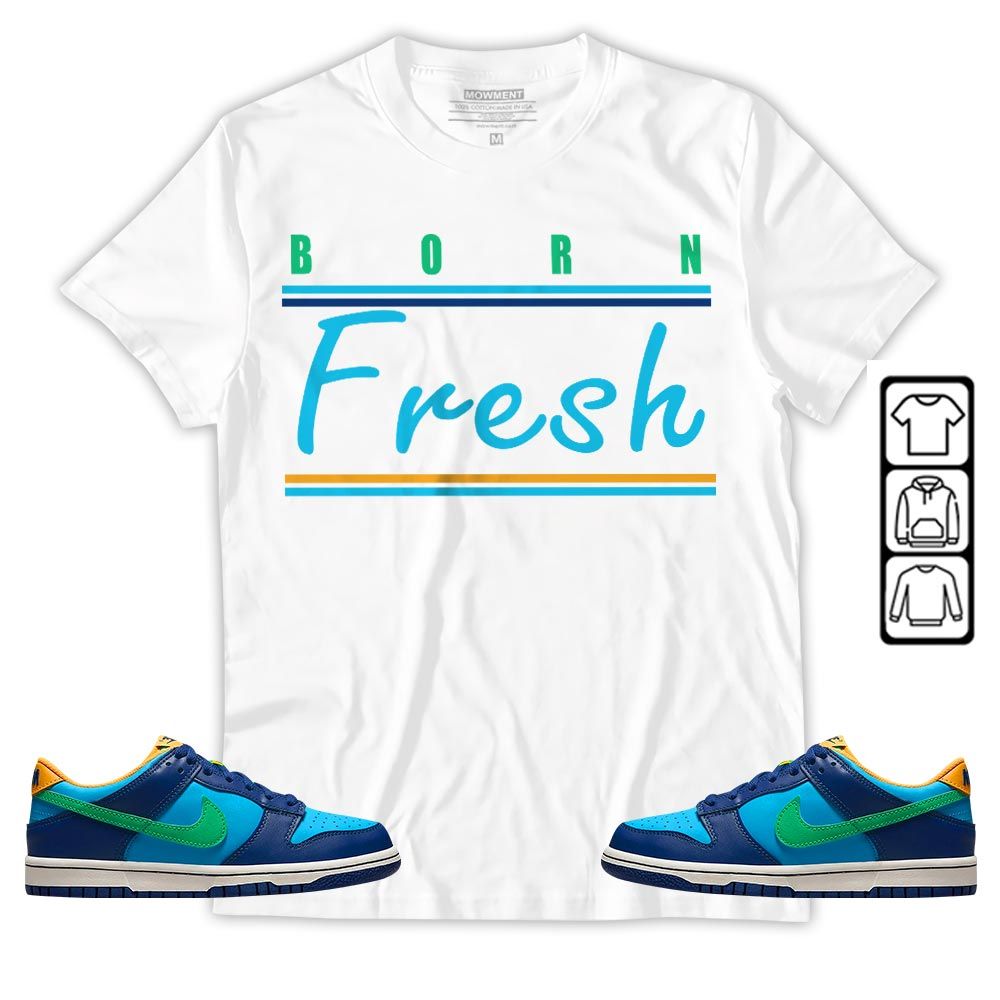 Born Fresh Heads Basketball Sneaker Shirt Match Dunk Low GS Kyrie, Dunk Low GS Electric Algae MKO T-Shirt