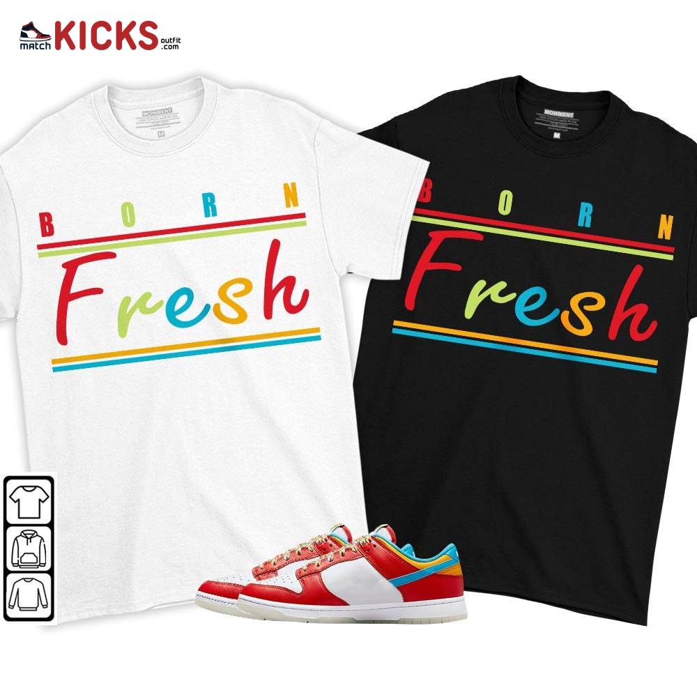 Born Fresh Heads Basketball Sneaker Shirt Match Fruity Pebbles Dunk Low, Dunk Low Fruity Pebbles MKO T-Shirt