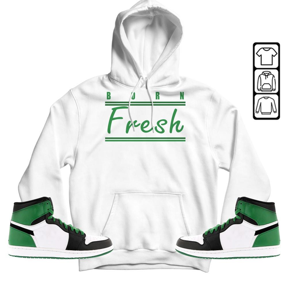 Born Fresh Heads Basketball Sneaker Shirt Match Lucky Green 1s, Jordan 1 Lucky Green MKO T-Shirt