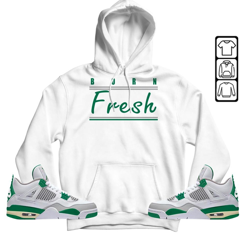Born Fresh Heads Basketball Sneaker Shirt Match Retro Pine Green 4s, Jordan 4 Pine Green MKO T-Shirt