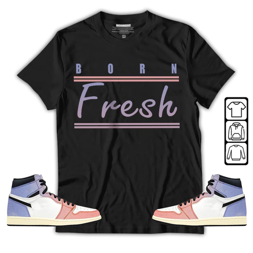 Born Fresh Heads Basketball Sneaker Shirt Match Retro Skyline 1s, Jordan 1 High OG Skyline MKO T-Shirt