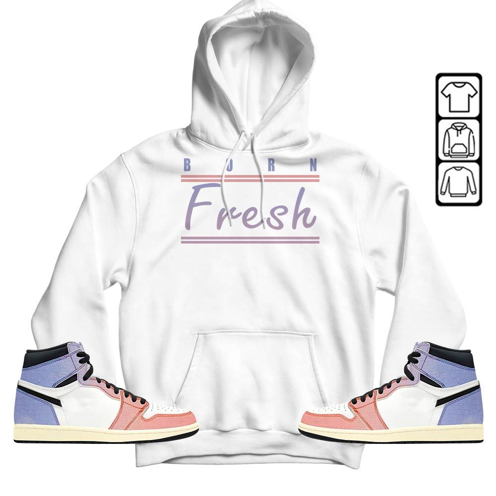 Born Fresh Heads Basketball Sneaker Shirt Match Retro Skyline 1s, Jordan 1 High OG Skyline MKO T-Shirt