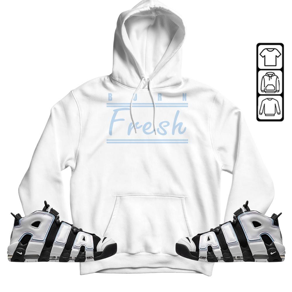 Born Fresh Heads Basketball Sneaker Shirt Match Uptempo Cobalt Bliss, Air More Uptempo Cobalt Bliss MKO T-Shirt