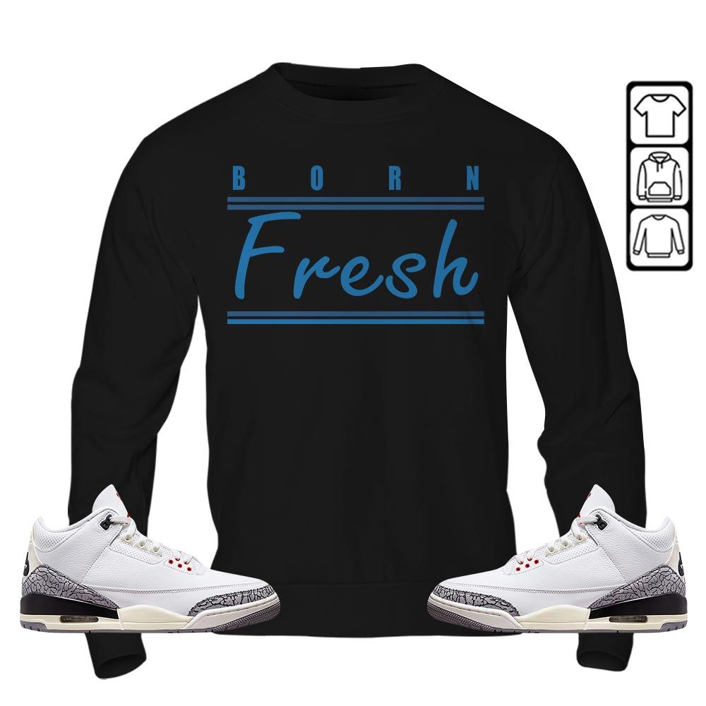 Born Fresh Heads Basketball Sneaker Shirt Match Wizards 3s, Jordan Retro 3 Wizards MKO Sweatshirt