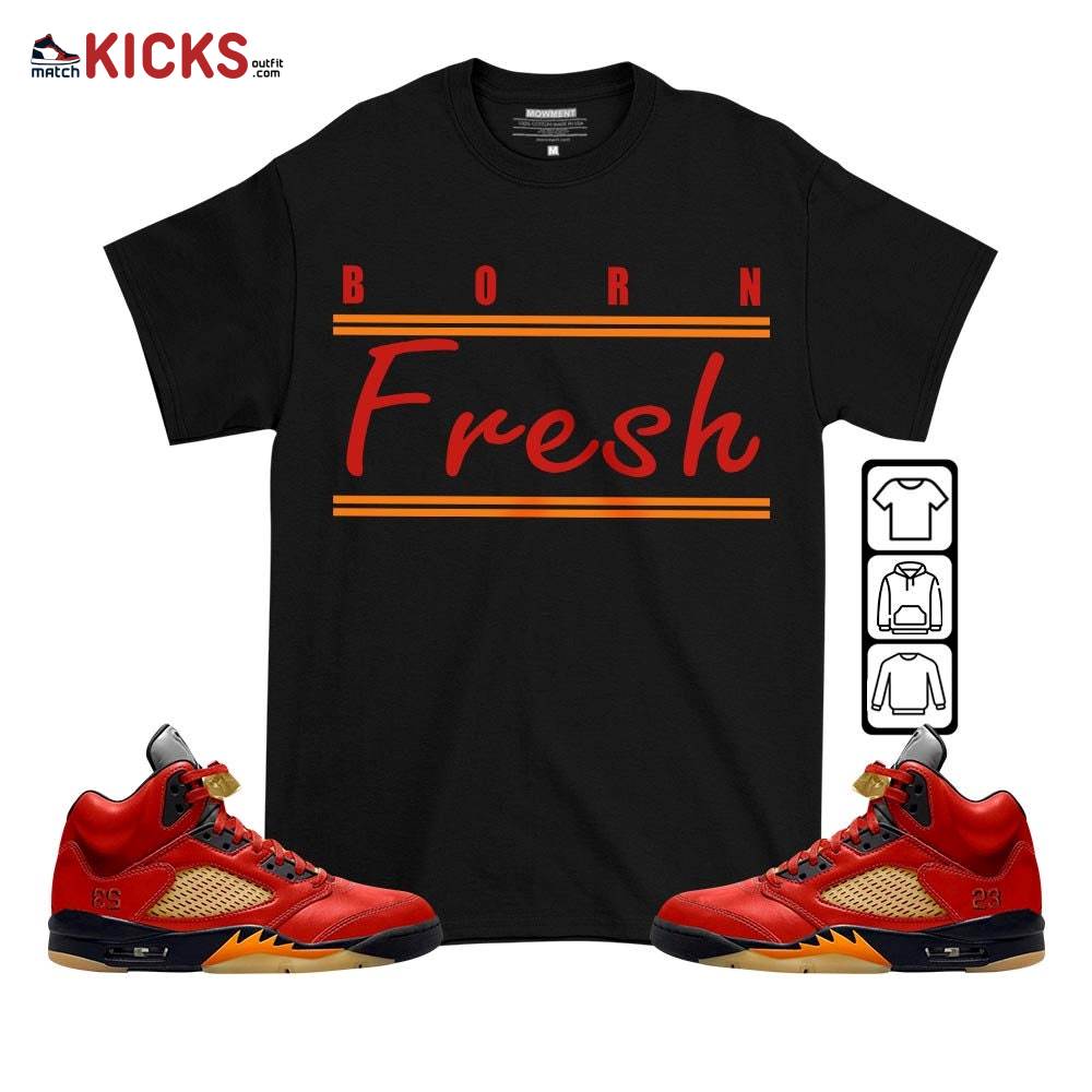Born Fresh Sneaker Shirt Match 5 Dunk On Mars, Jordan 5 Mars For Her MKO T-Shirt