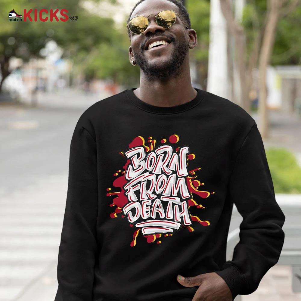 Born From Death Drip Sneaker Shirt Match Cardinal 7s, Jordan 7 Retro Cardinal MKO T-Shirt Born From Death Drip Sneaker Shirt Match Cardinal 7s, Jordan 7 Retro Cardinal MKO T-Shirt