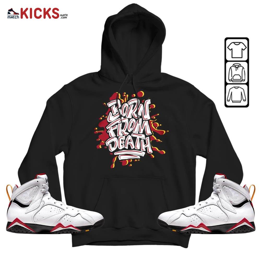 Born From Death Drip Sneaker Shirt Match Cardinal 7s, Jordan 7 Retro Cardinal MKO T-Shirt Born From Death Drip Sneaker Shirt Match Cardinal 7s, Jordan 7 Retro Cardinal MKO T-Shirt
