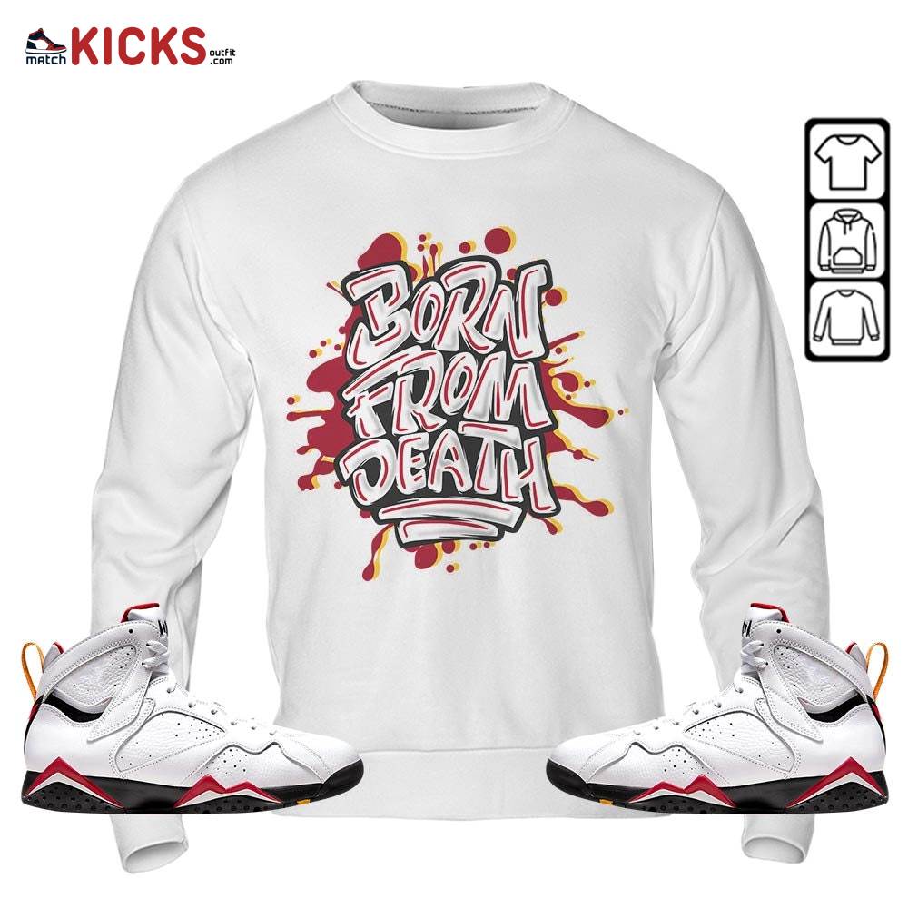 Born From Death Drip Sneaker Shirt Match Cardinal 7s, Jordan 7 Retro Cardinal MKO T-Shirt Born From Death Drip Sneaker Shirt Match Cardinal 7s, Jordan 7 Retro Cardinal MKO T-Shirt