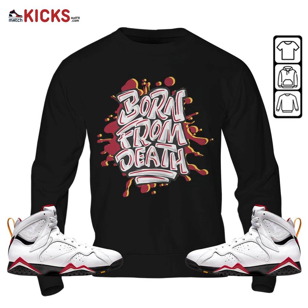 Born From Death Drip Sneaker Shirt Match Cardinal 7s, Jordan 7 Retro Cardinal MKO T-Shirt Born From Death Drip Sneaker Shirt Match Cardinal 7s, Jordan 7 Retro Cardinal MKO T-Shirt