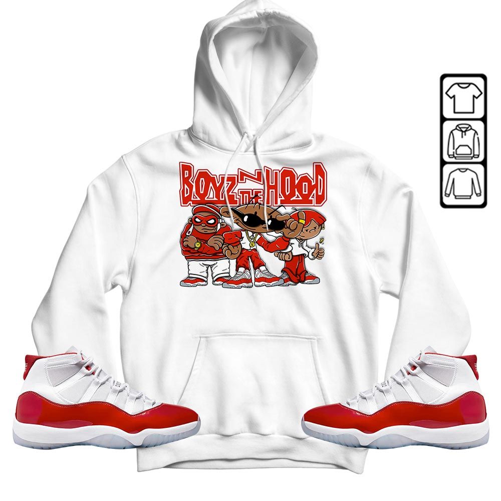 Boyz N The Hood Sneaker Shirt Match 11 Varsity Red, Jordan 11 Retro Cherry MKO T-Shirt