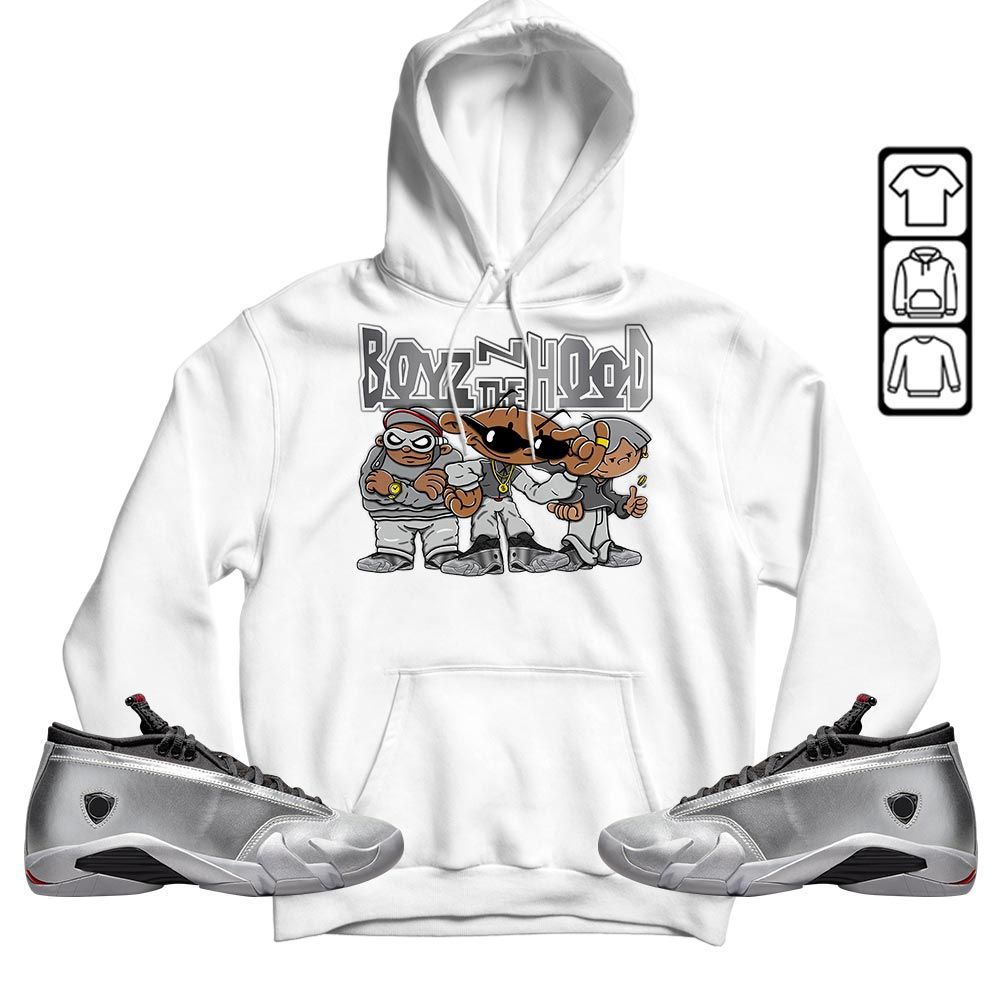 Boyz N The Hood Sneaker Shirt Match 14 Low Metallic Silver, Jordan 14 Metallic Silver MKO T-Shirt Boyz N The Hood Sneaker Shirt Match 14 Low Metallic Silver, Jordan 14 Metallic Silver MKO T-Shirt