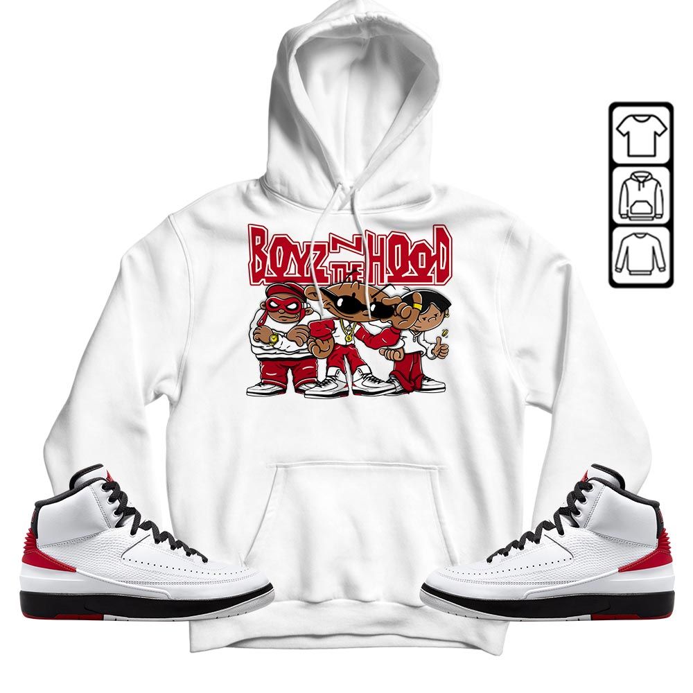 Boyz N The Hood Sneaker Shirt Match 2 Chicago Varsity Red, Jordan Retro 2 Chicago MKO T-Shirt