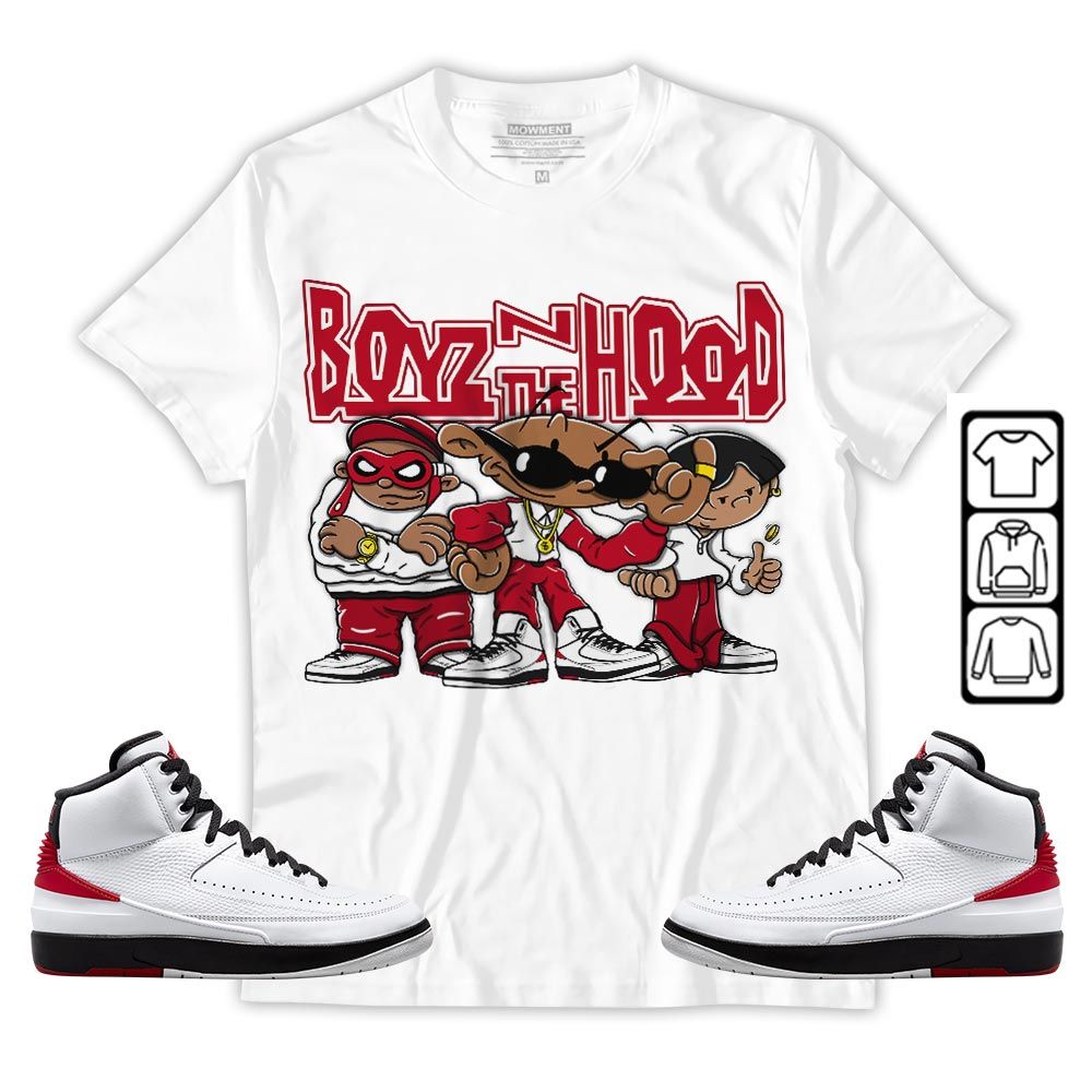 Boyz N The Hood Sneaker Shirt Match 2 Chicago Varsity Red, Jordan Retro 2 Chicago MKO T-Shirt Boyz N The Hood Sneaker Shirt Match 2 Chicago Varsity Red, Jordan Retro 2 Chicago MKO T-Shirt