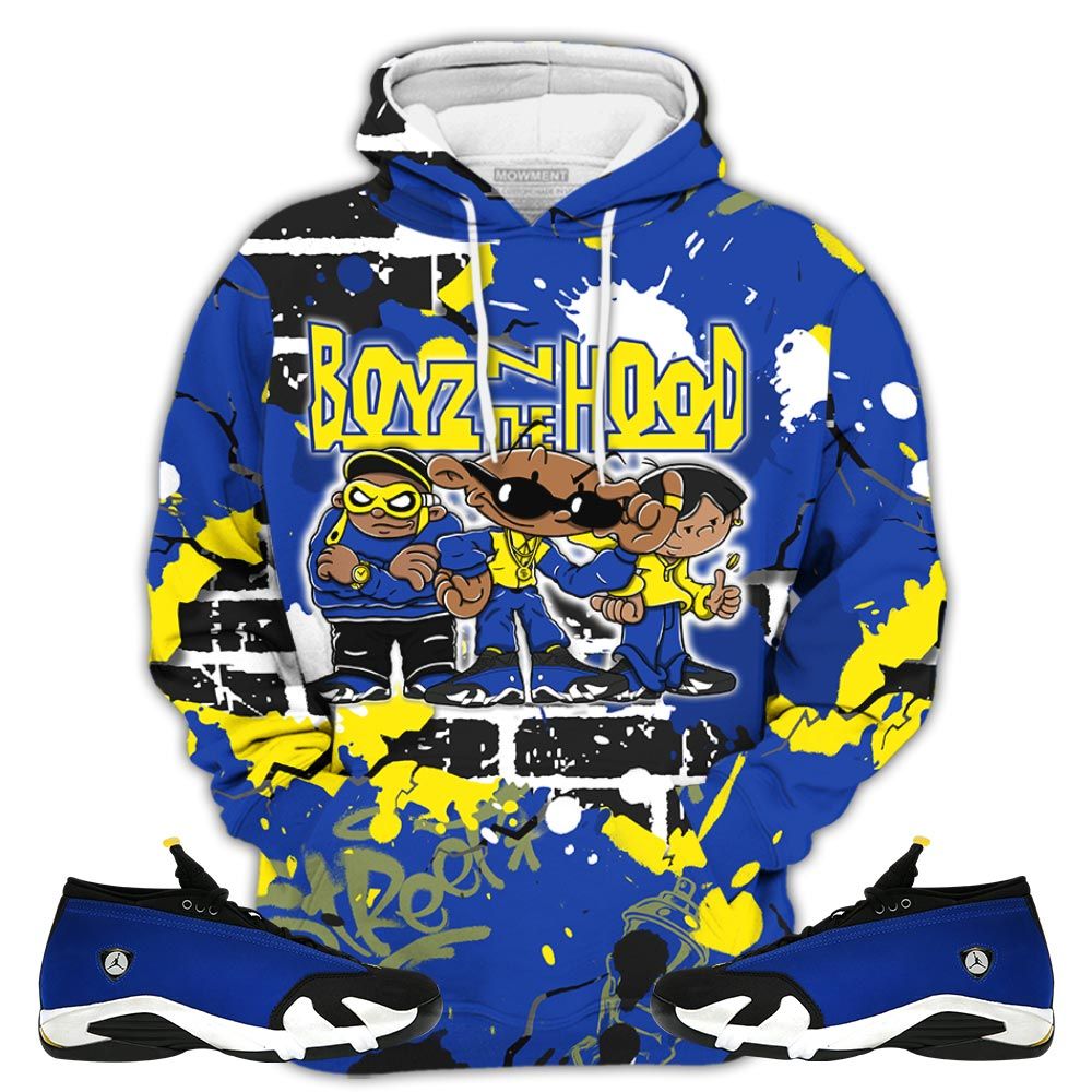 Boyz N The Hood Sneaker Shirt Match 2023 Blue Laney 14S, Jordan 14 Laney Hoodie Sweatshirt Tee All Over Print MKO Shirt Boyz N The Hood Sneaker Shirt Match 2023 Blue Laney 14S, Jordan 14 Laney Hoodie Sweatshirt Tee All Over Print MKO Shirt