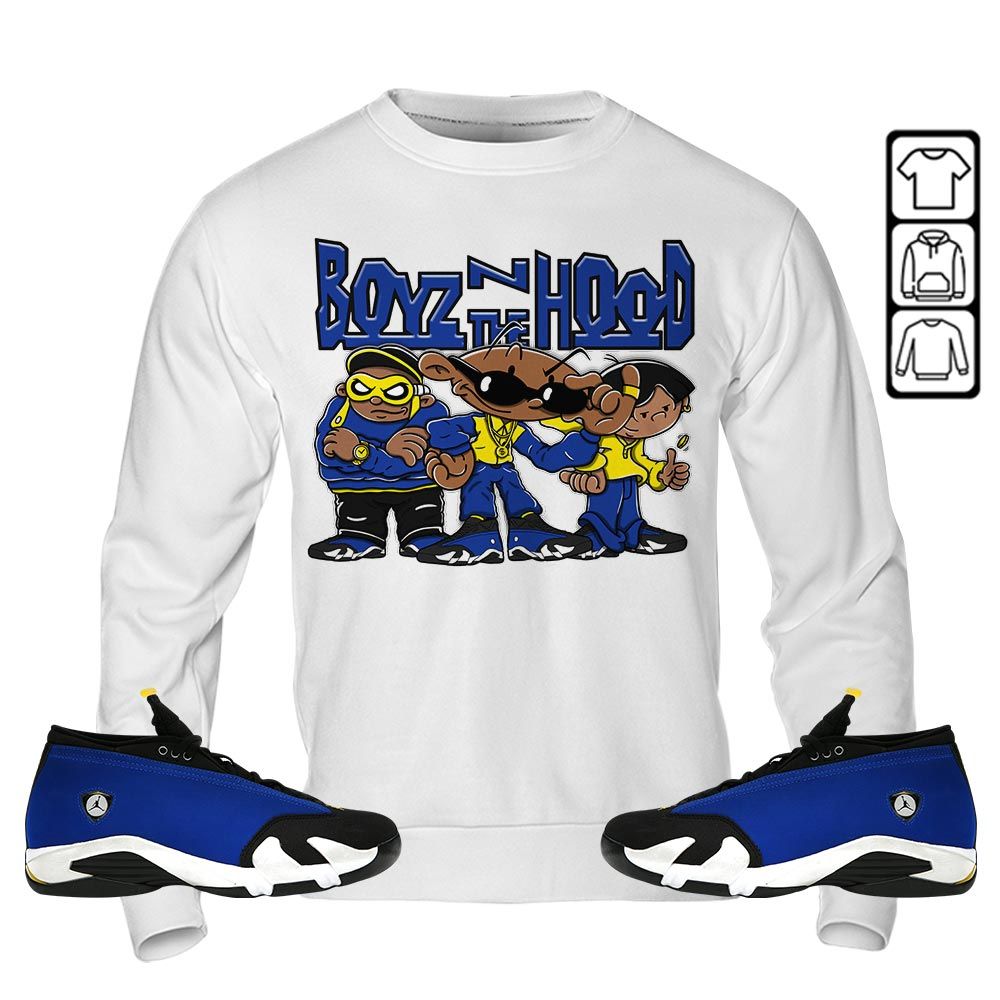 Boyz N The Hood Sneaker Shirt Match 2023 Blue Laney 14s, Jordan 14 Laney MKO T-Shirt Boyz N The Hood Sneaker Shirt Match 2023 Blue Laney 14s, Jordan 14 Laney MKO T-Shirt