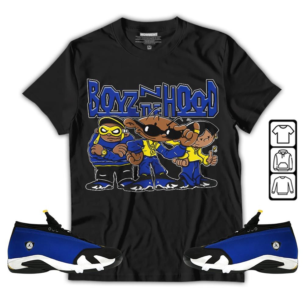 Boyz N The Hood Sneaker Shirt Match 2023 Blue Laney 14s, Jordan 14 Laney MKO T-Shirt Boyz N The Hood Sneaker Shirt Match 2023 Blue Laney 14s, Jordan 14 Laney MKO T-Shirt