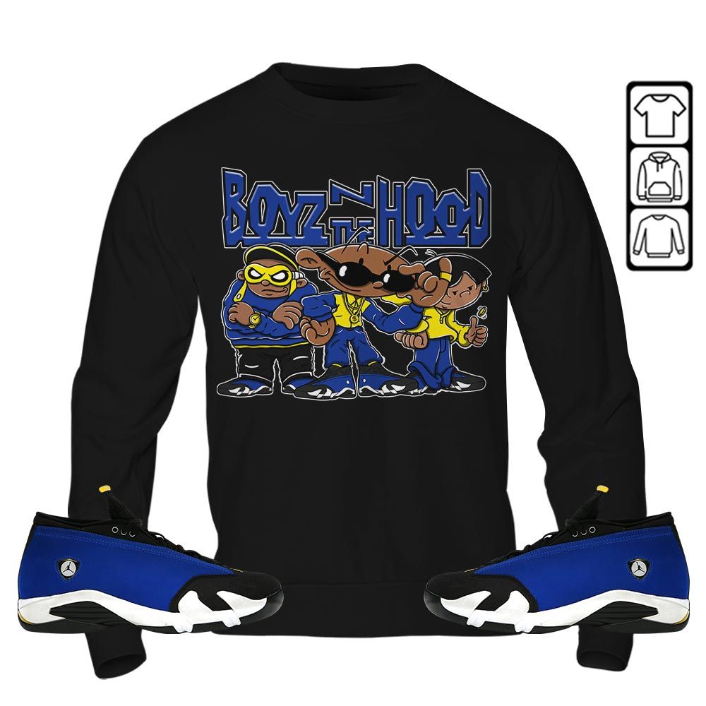 Boyz N The Hood Sneaker Shirt Match 2023 Blue Laney 14s, Jordan 14 Laney MKO T-Shirt Boyz N The Hood Sneaker Shirt Match 2023 Blue Laney 14s, Jordan 14 Laney MKO T-Shirt