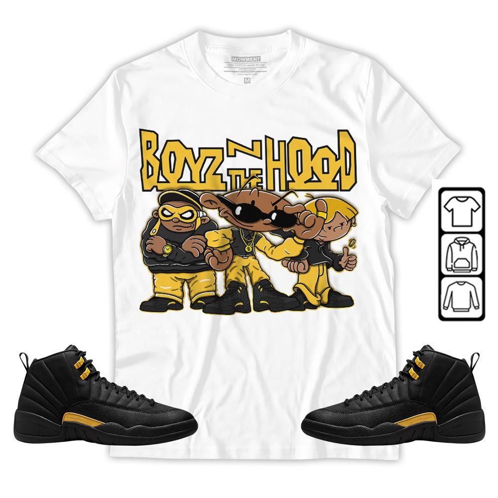 Boyz N The Hood Sneaker Shirt Match Black Taxi 12s, Jordan 12 Retro Black Taxi MKO T-Shirt