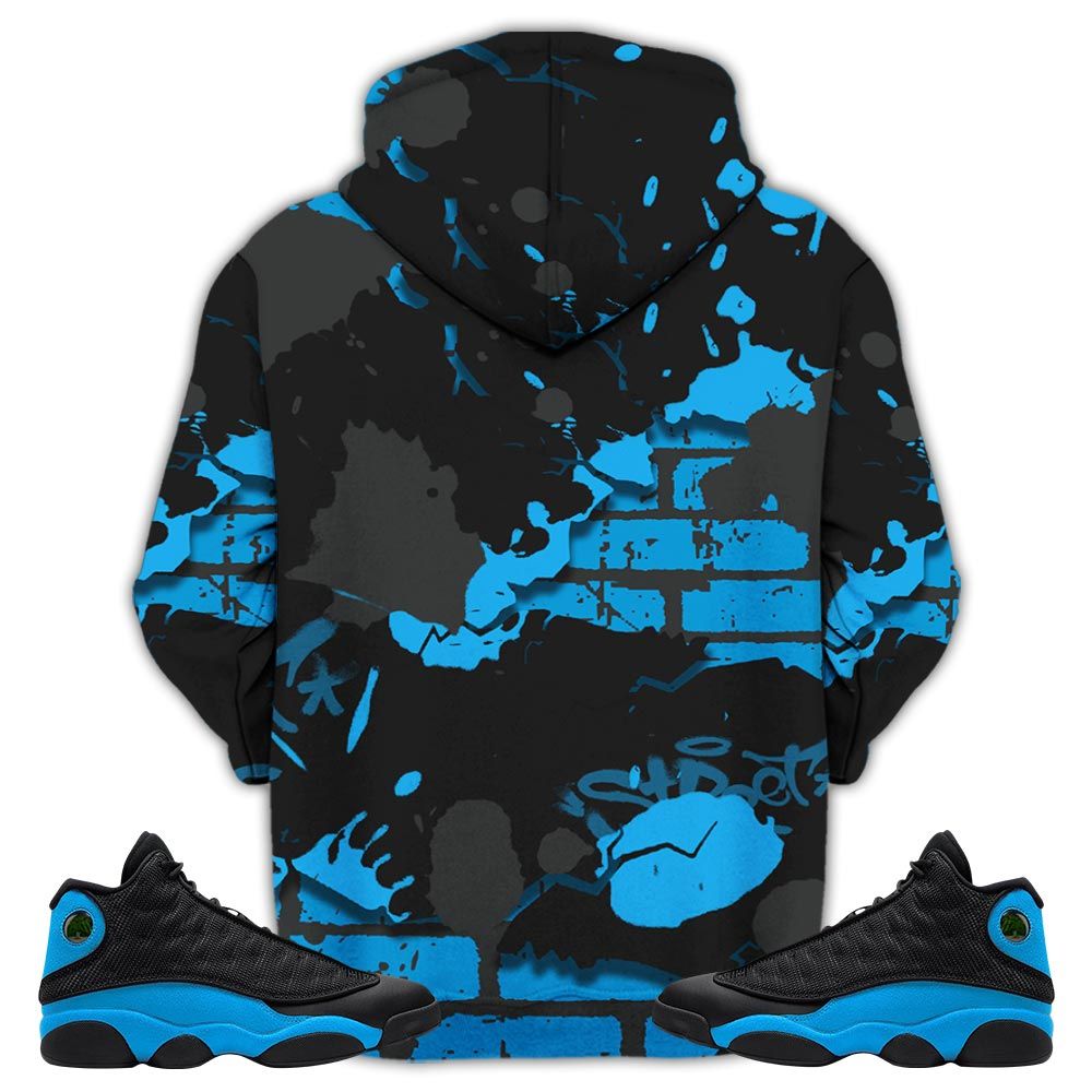 Boyz N The Hood Sneaker Shirt Match Black University Blue 13S, Jordan 13 Black University Blue 2022 Hoodie Sweatshirt Tee All Over Print MKO Shirt