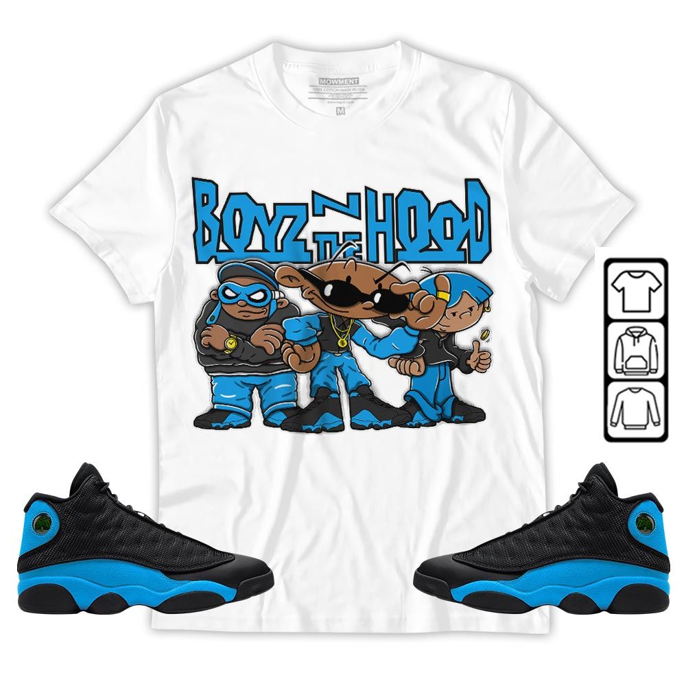 Boyz N The Hood Sneaker Shirt Match Black University Blue 13s, Jordan 13 Black University Blue 2022 MKO T-Shirt