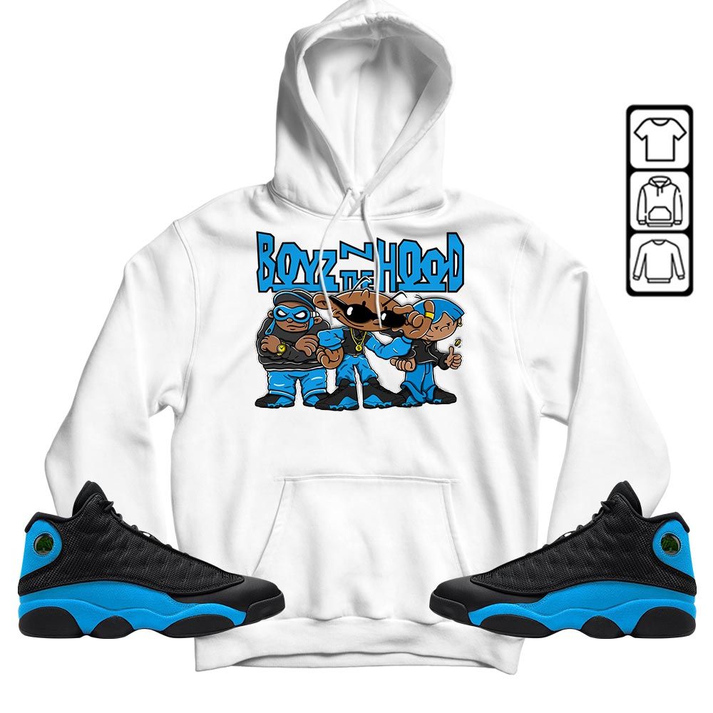 Boyz N The Hood Sneaker Shirt Match Black University Blue 13s, Jordan 13 Black University Blue 2022 MKO T-Shirt