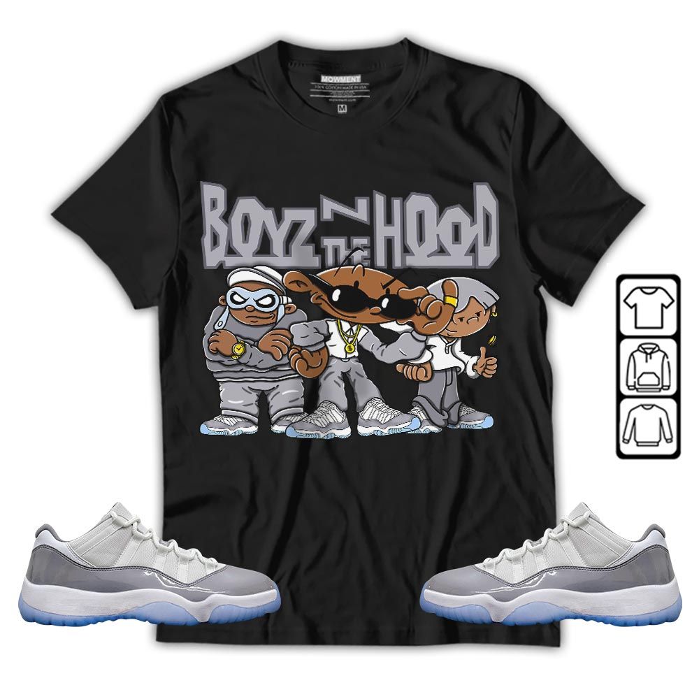 Boyz N The Hood Sneaker Shirt Match Cement Grey 11s, Jordan 11 Low Cement Grey MKO T-Shirt Boyz N The Hood Sneaker Shirt Match Cement Grey 11s, Jordan 11 Low Cement Grey MKO T-Shirt