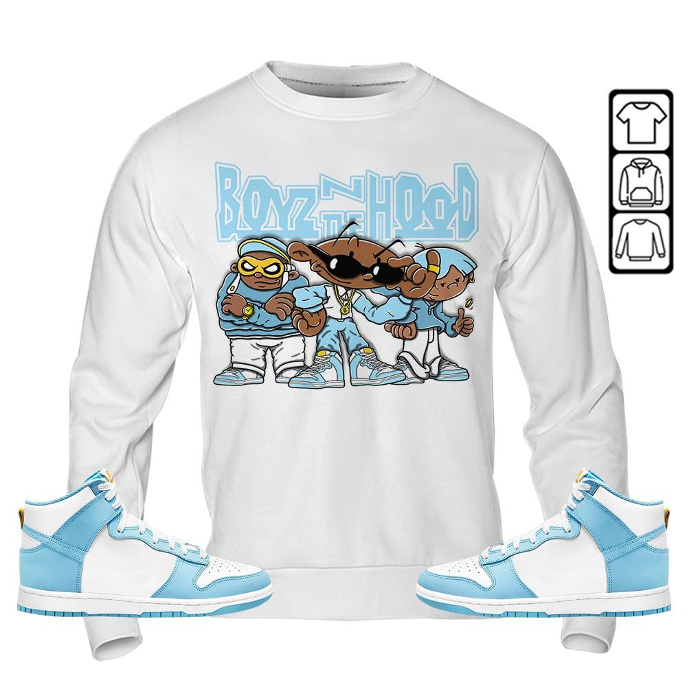 Boyz N The Hood Sneaker Shirt Match Dunk High Blue Chill, Dunk High Homer Simpson MKO T-Shirt Boyz N The Hood Sneaker Shirt Match Dunk High Blue Chill, Dunk High Homer Simpson MKO T-Shirt