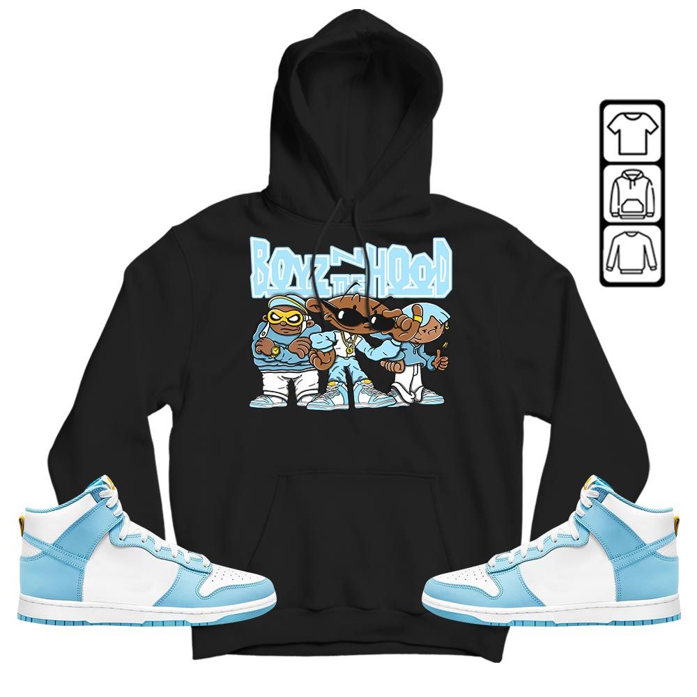 Boyz N The Hood Sneaker Shirt Match Dunk High Blue Chill, Dunk High Homer Simpson MKO T-Shirt Boyz N The Hood Sneaker Shirt Match Dunk High Blue Chill, Dunk High Homer Simpson MKO T-Shirt