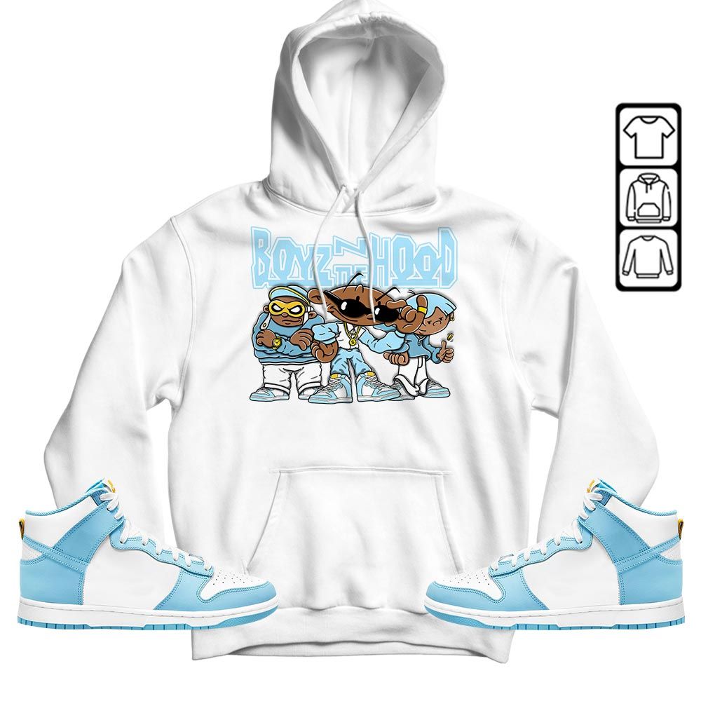Boyz N The Hood Sneaker Shirt Match Dunk High Blue Chill, Dunk High Homer Simpson MKO T-Shirt