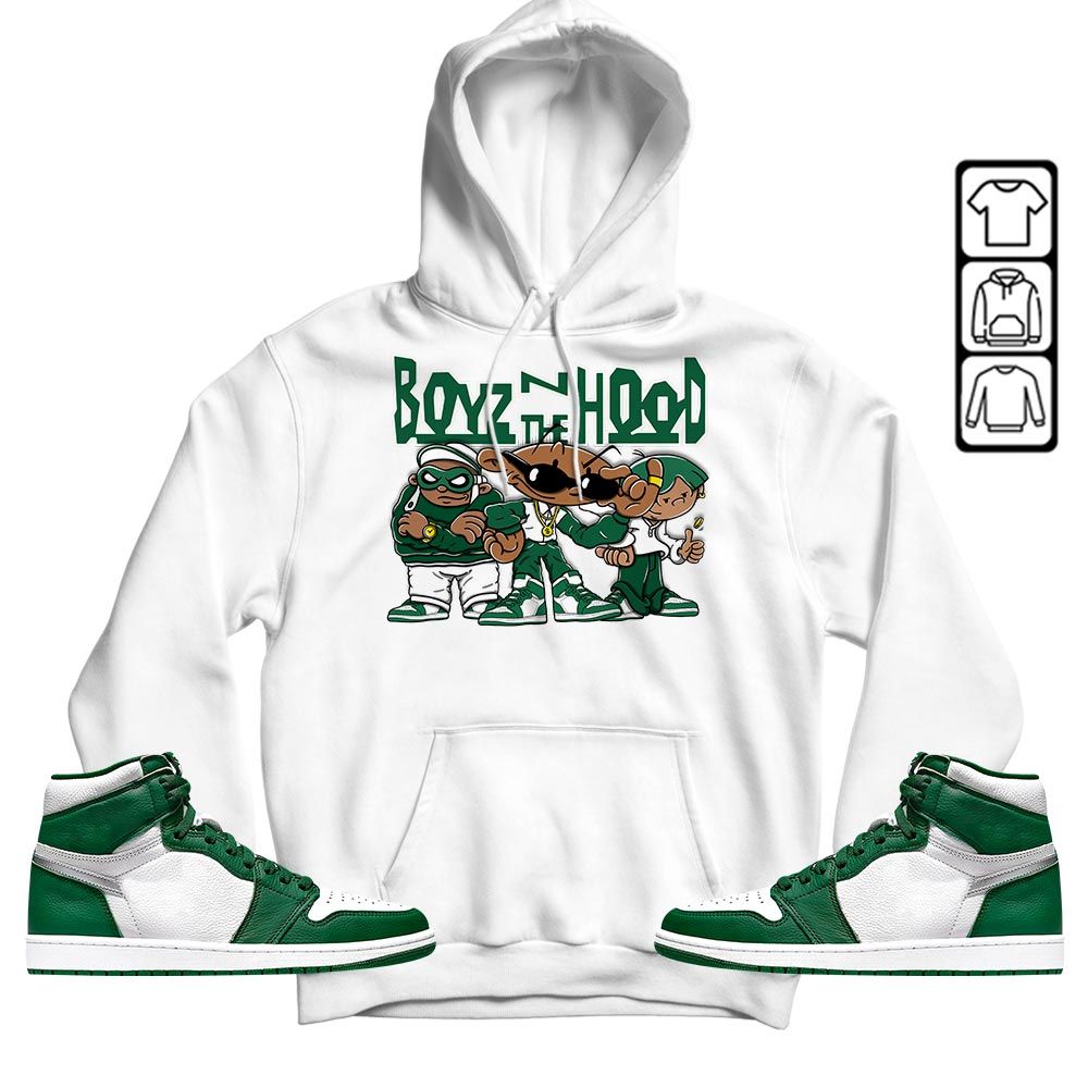 Boyz N The Hood Sneaker Shirt Match High Gorge Green 1s, Jordan 1 Retro High Gorge Green MKO T-Shirt